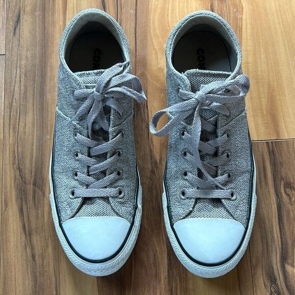 Converse Gray and White Chuck Taylor Sneakers Classic Style - Picture 7 of 10